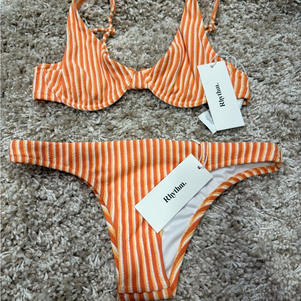 Rhythm Vibrant Striped Bikini Set